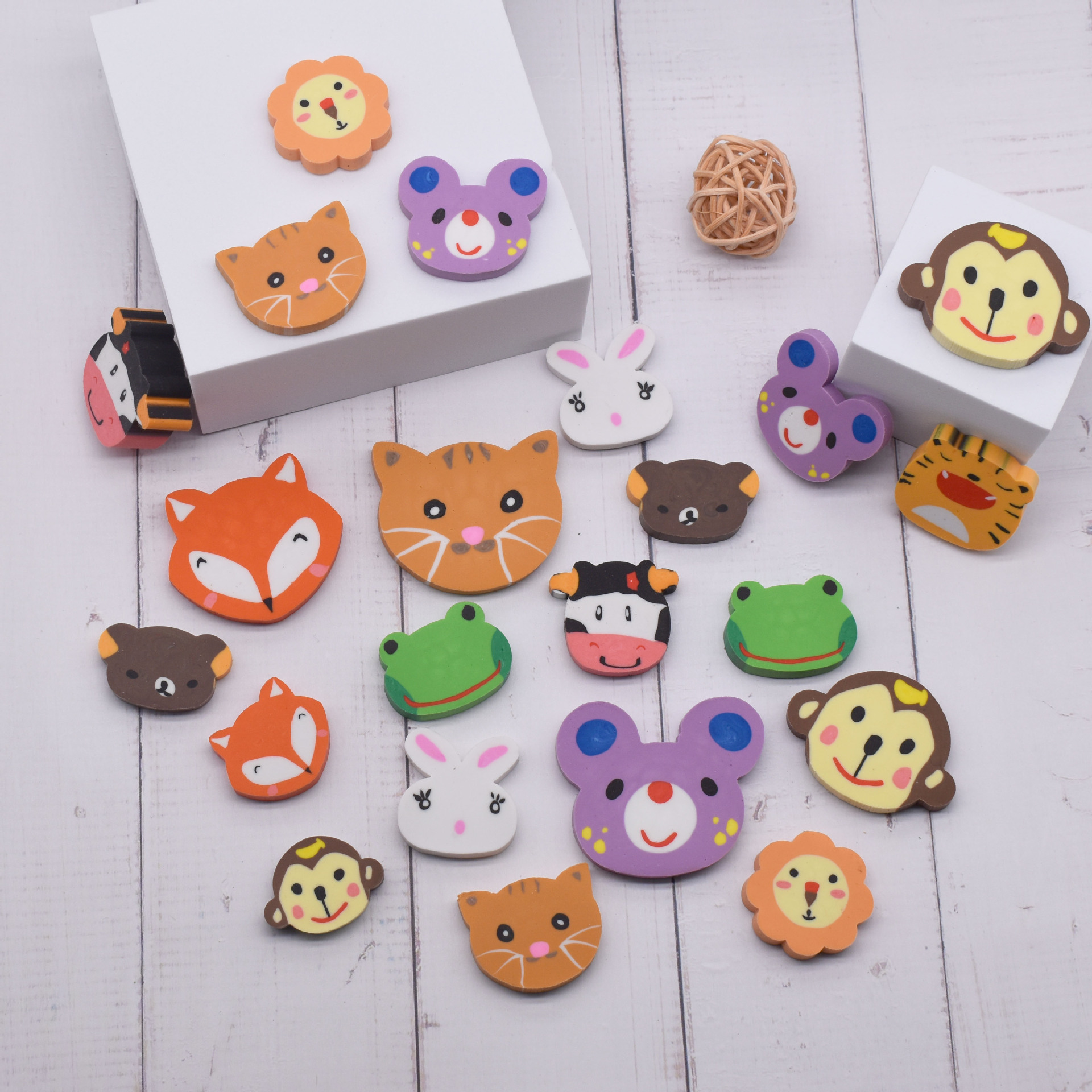 new animal shape eraser creative cute student cartoon eraser multiple mixed drawing gifts