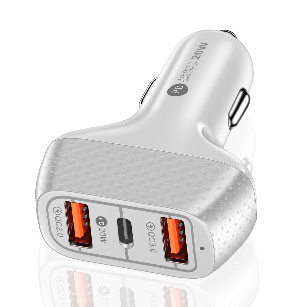 One-to-Three 2A 2usb + Type-C Car Charger 2usb Interface Car Phone Charger