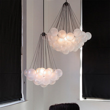 北欧现代设计艺术泡泡球珍珠磨砂玻璃餐厅灯魔豆个性客厅极简吊灯