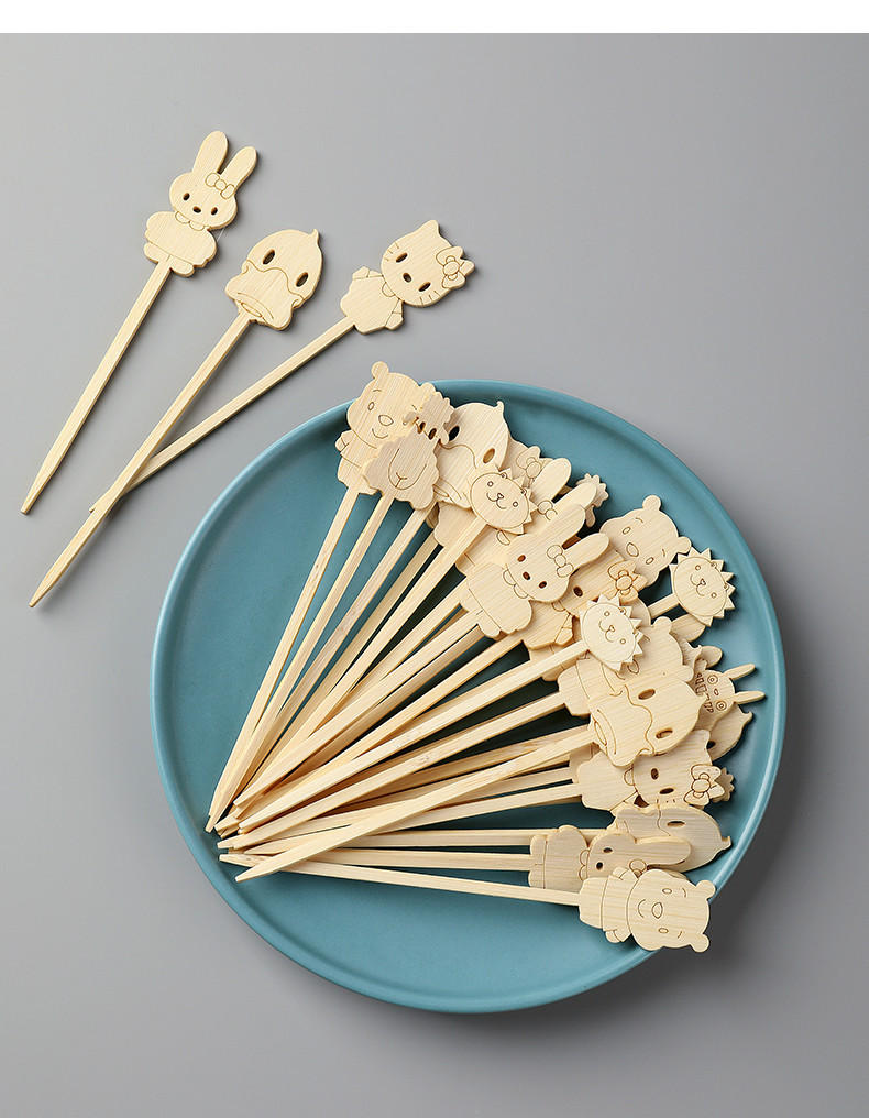 网红迷你冰糖葫芦串签专用卡通竹签一次性制作材料工具小串签子棍