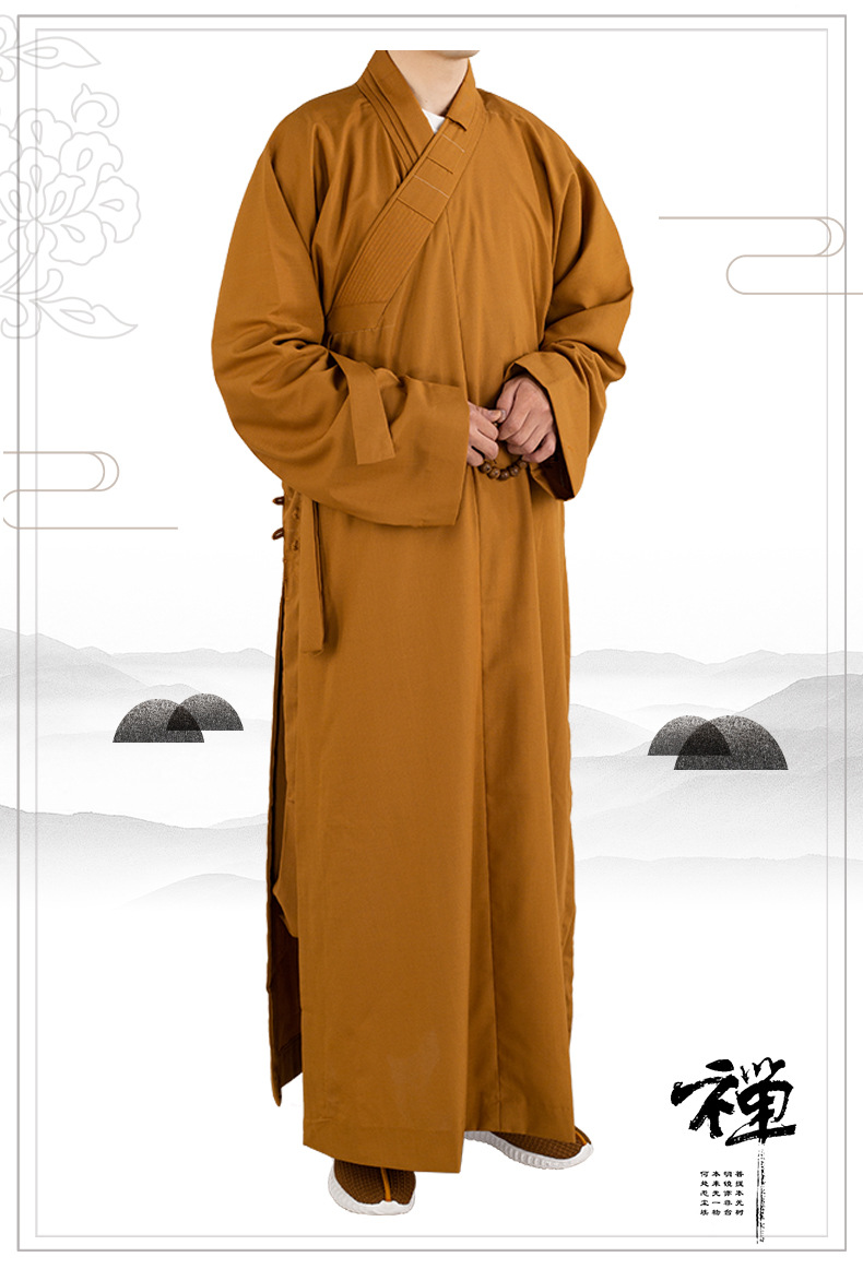 济缘南尘批发僧服居士服和尚僧衣大褂长褂厂家定制僧服祖衣居士服
