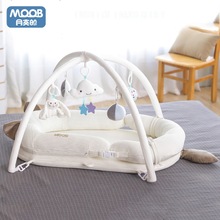 跨境便携式防压婴幼儿床中床仿生宝宝床可洗折叠床旅行外出婴儿床