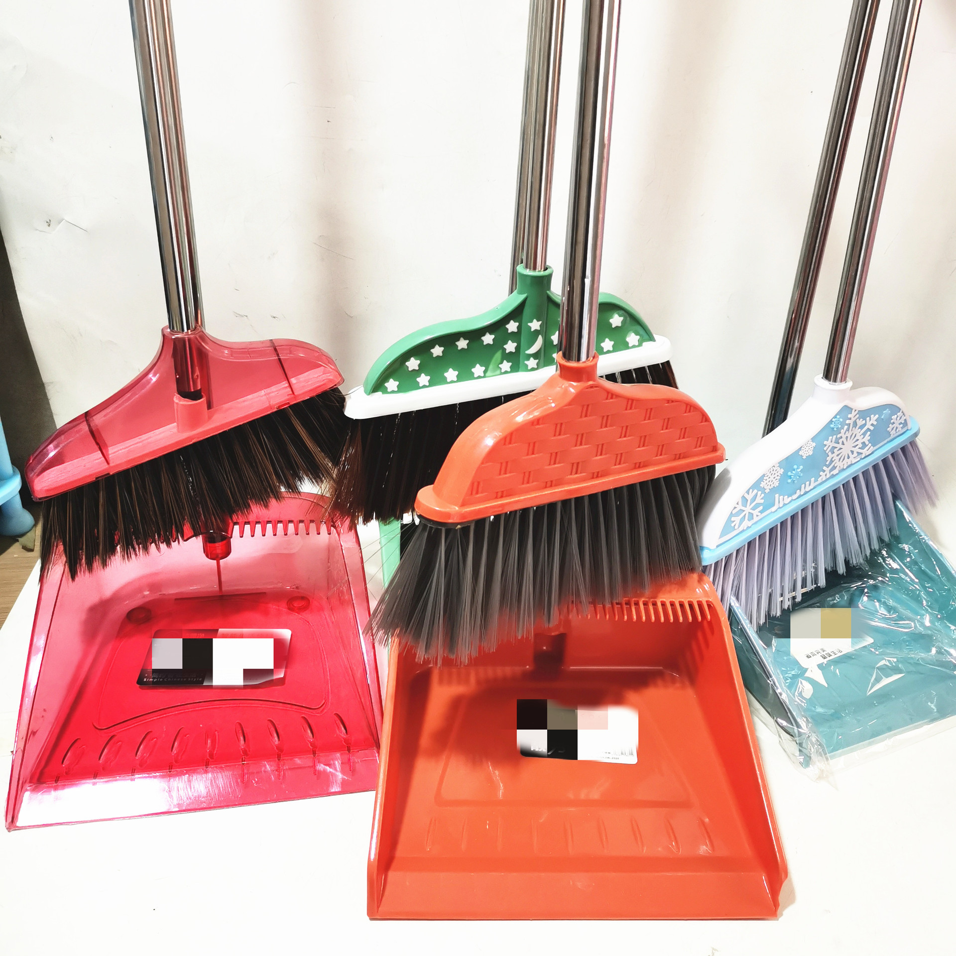 多款式塑料扫帚簸箕组合扫把套装10元店多元日杂百货货源批发赠品