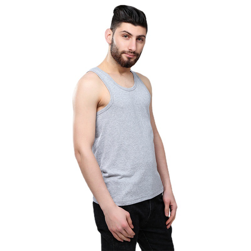 2023 Spring and Summer Cotton Men's Vest Sports Vest Men's Casual Vest Cotton Men's Bottoming Vest
