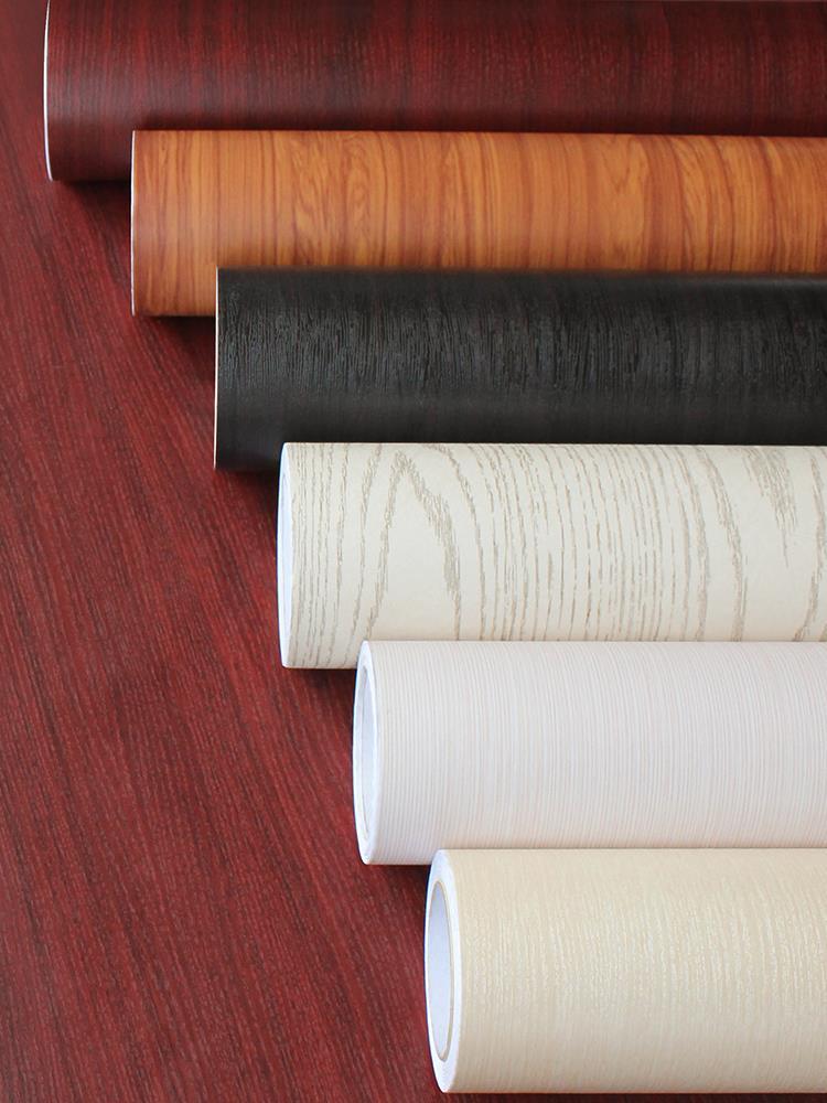 免胶加厚保护木板纯色修补粘贴式包边贴皮柜门仿实木面板木纹贴纸