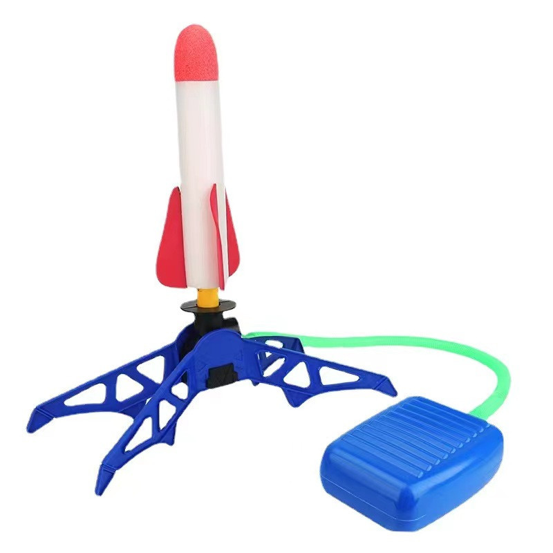 Children's Foot-Stepping Skyrocket Outdoor Luminous Catapult Kweichow Moutai Flash Launch Rocket Laucher Stall Toys Wholesale