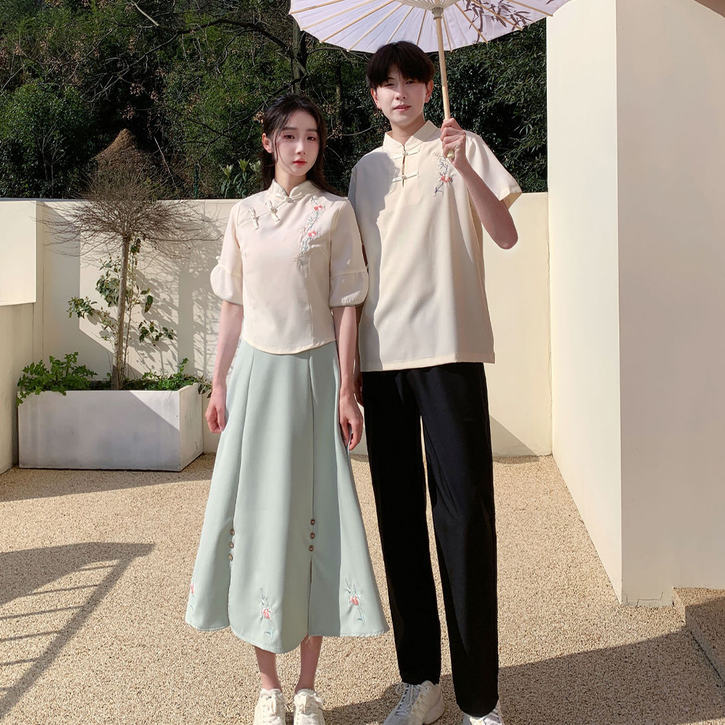 班服民国风初高中学生复古中式毕业套装五四运动会合唱演出服夏季