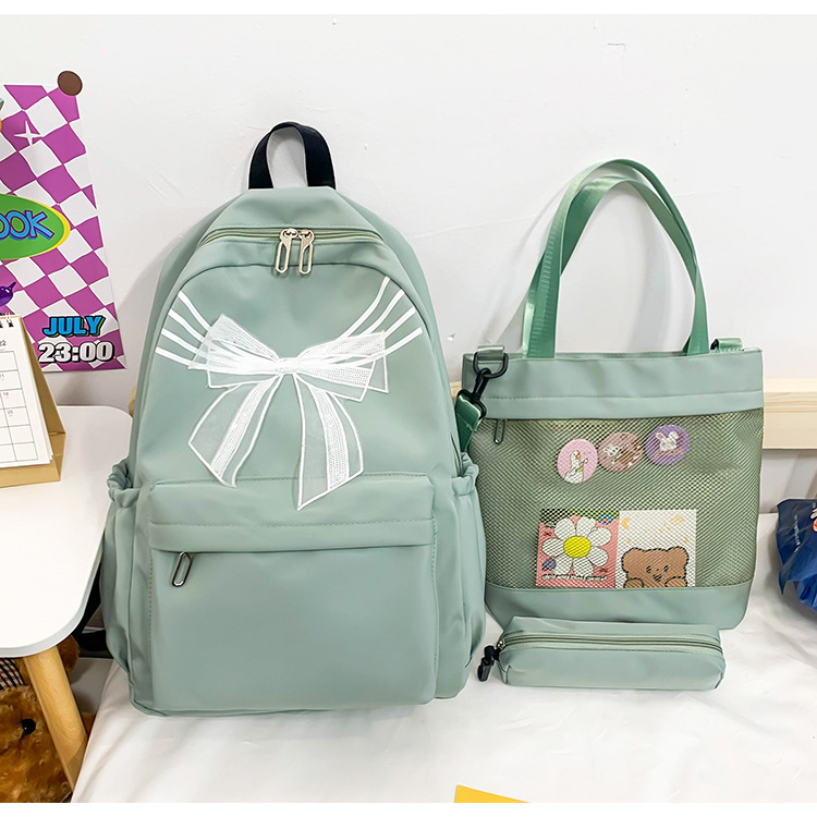 New Fashion School Bag Female Korean High School Ins Style College Student 2024 Bow Backpack Trendy Backpack