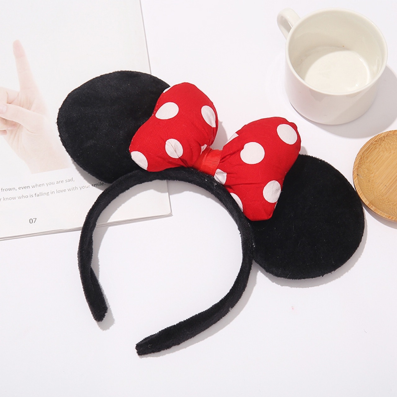 可爱蝴蝶结头箍女网红同款头饰情侣装扮发饰厂家直供卡通米妮发箍