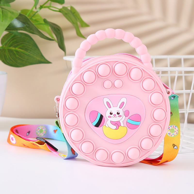 New Rat Killer Pioneer Bag Cartoon Princess Coin Purse Silicone Crossbody Children Decompression Bubble Music Silicone Bag