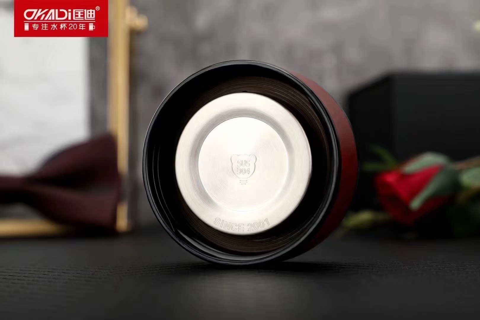 匡迪2064号双层加厚商务玻璃杯便携简约办公透明泡茶杯批发订logo