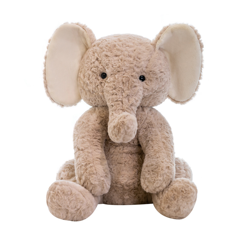 Super Cute Soothing Elephant Plush Toy Pillow Simulation Baby Elephant Doll Children Sleep Companion Girls' Gifts Doll Wholesale