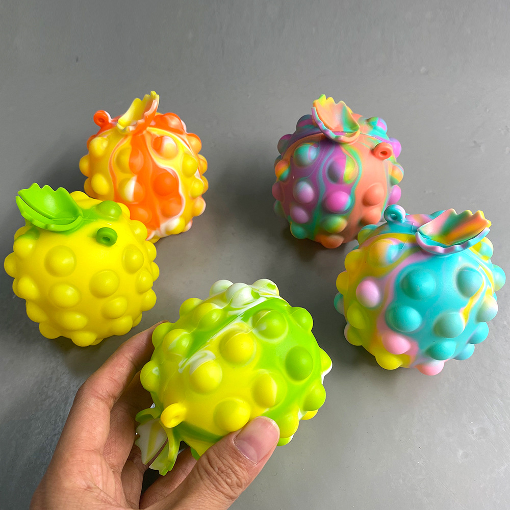 新款灭鼠先锋硅胶解压球3d握力器汉堡泡泡乐球形指尖减压发泄玩具