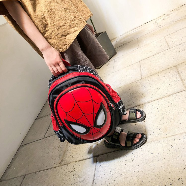 New Children's Bags Cartoon Cartoon Fashion Spiderman Schoolbag Kindergarten Large Class Male Backpack Children Eggshell Bag