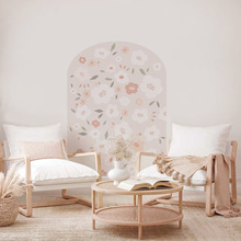 Funlife雏菊花卉拱形装饰墙贴 客厅沙发背景自粘拱门贴纸 SY042