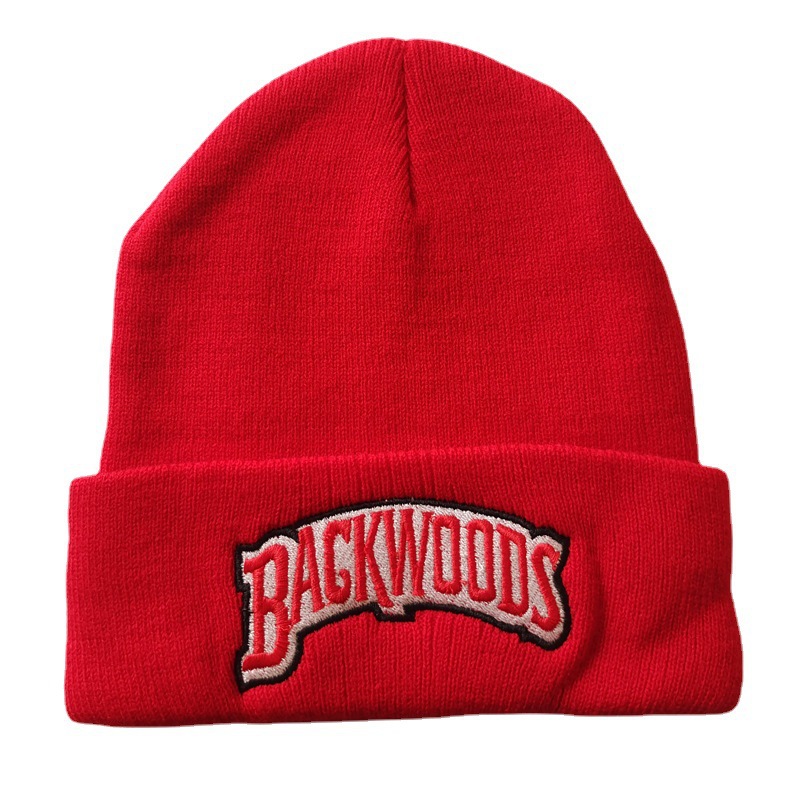 Cross-Border Fashion Letter Backwoods Embroidery Hat Knitted Hat Men's and Women's Autumn and Winter Warm Hat Wool Hat