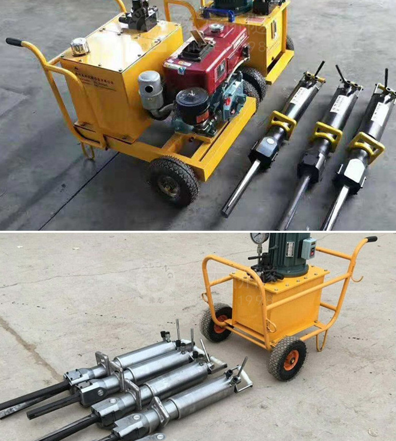 小型液压岩石劈裂机电动静态爆破混凝土分裂机矿山隧道劈裂棒厂家