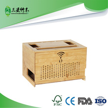 竹制无线路由器收纳盒可拆卸整理盒家用多功能理线盒源厂家收纳盒