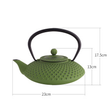 外贸铁壶铸铁茶壶小丁1.2L304不锈钢滤网双色亮广搪瓷亚马逊小丁