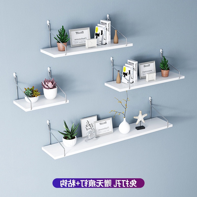 墙上置物架挂墙隔板壁挂书架简易免打孔路由器机顶盒墙壁架-阿里巴巴