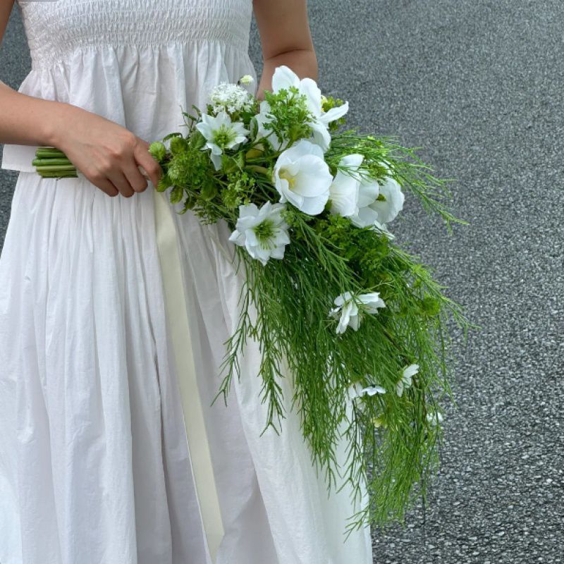芦荀草绿植花假花高级感绿叶森系婚礼手捧花造景软装雾凇-阿里巴巴