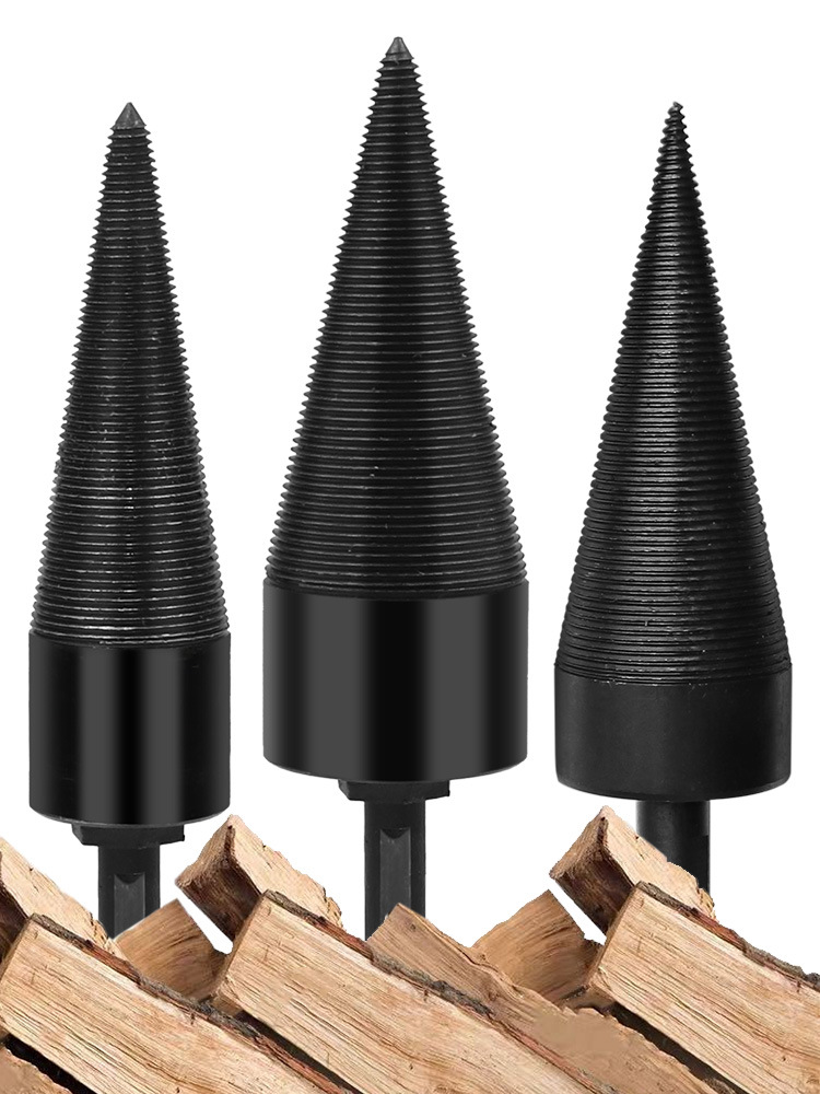 家用劈柴工具 电动木机分裂锥钻38mm劈柴钻头电钻用劈材钻头批发