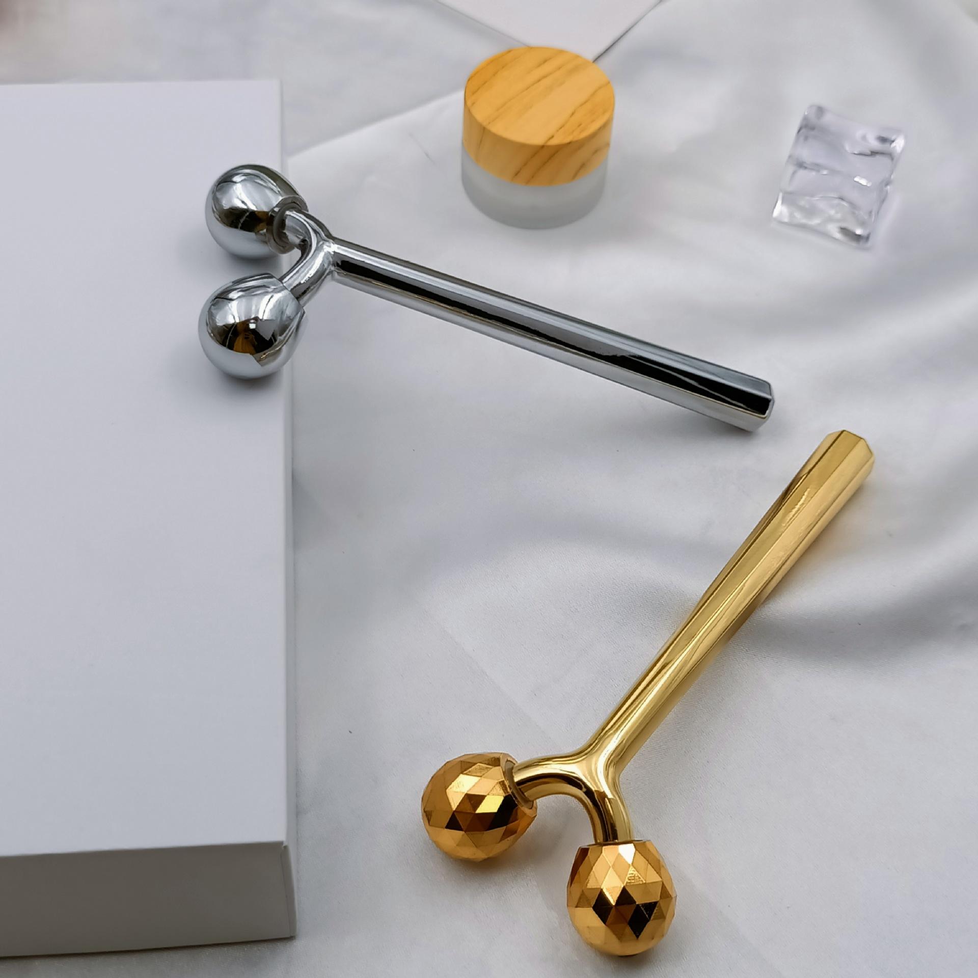 新款u头棱形手柄3d按摩器 面部脸部按摩提拉美容棒导入吸收按摩仪