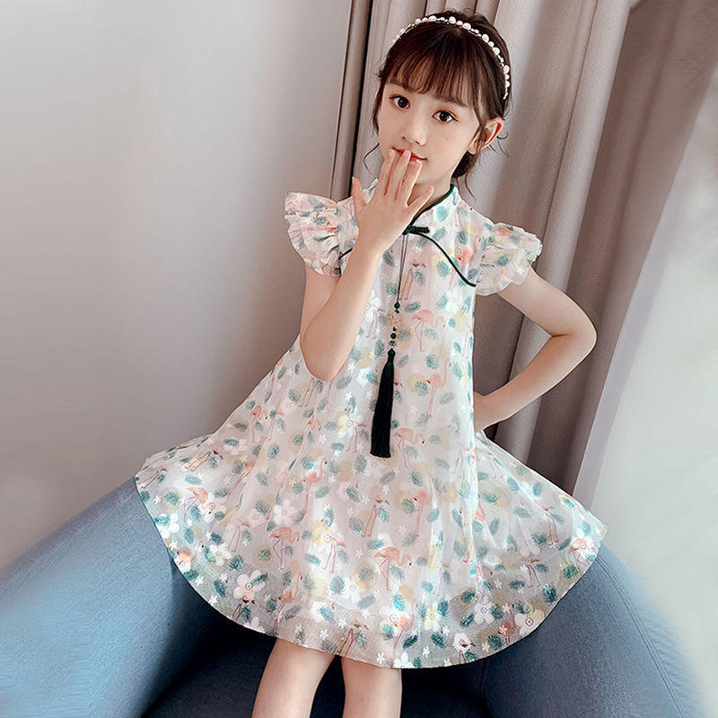 女童旗袍裙子夏装2022年新款洋气夏天公主裙儿童装汉服夏季连衣裙