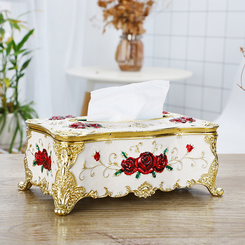 Home Living Room Decorations Supplies European Style Tissue Box Home Paper Box Creative Stall Tissue Box One Piece Dropshipping