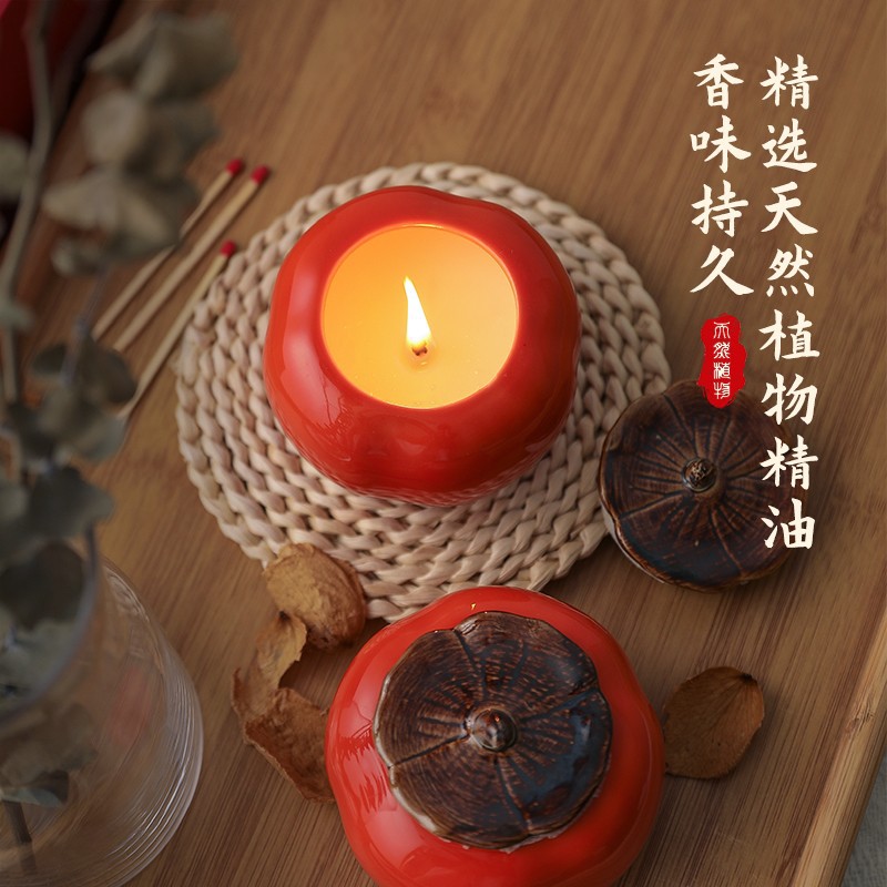 Duel in the Jungle Persimmon Jar Aromatherapy Candle Gift Box for Bridesmaid Wedding Company Activity Small Gift