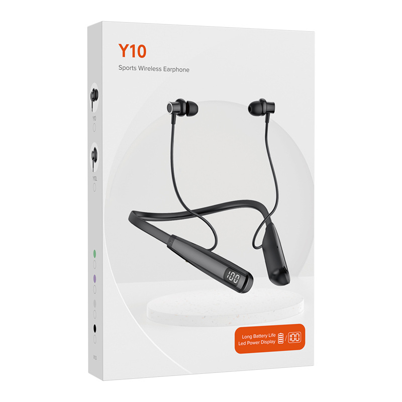 Spot Y10 Bluetooth Headset Neck Neck-Hanging Wireless Sports Ultra-Long Standby Endurance Noise Reduction Cross-Border New Private Model