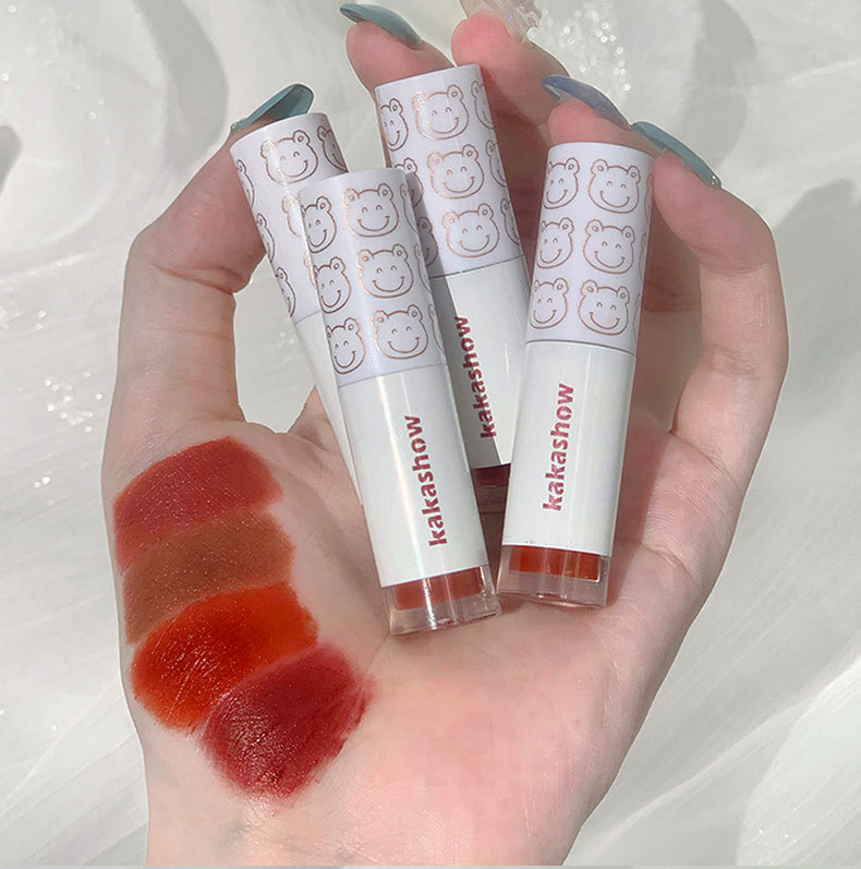 kakashow可爱熊唇釉丝绒哑光釉泥琉光镜面唇釉保湿不易沾杯唇釉女