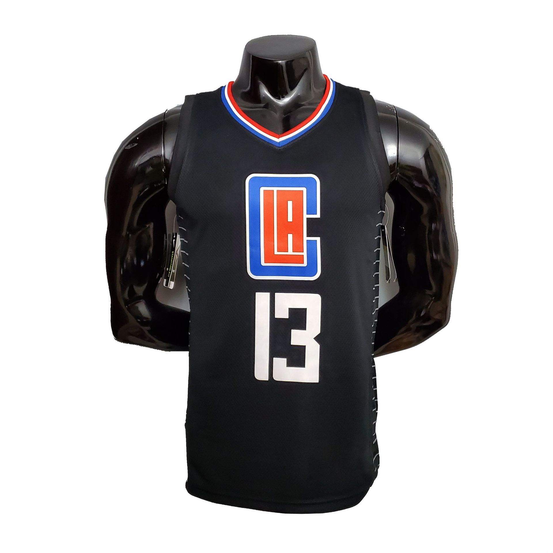 厂家直销快船队13号乔治城市版球衣2号莱昂纳德男背心热压篮球服