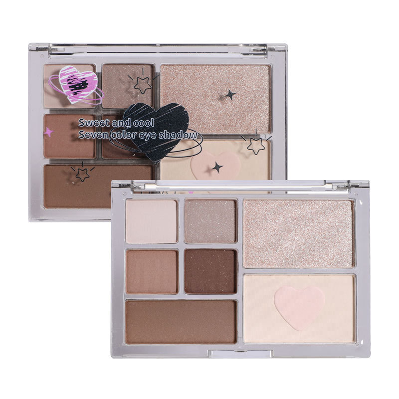 Biya Biya Millennium Hot Girl Eye Shadow Plate Pearlescent Diamond in the Debris Matte Thin and Glittering Sweet Cool Small Smoked Cut-off Eye Makeup