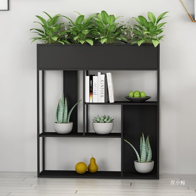 铁艺隔断置物架花架落地绿植矮屏风装饰围栏工业风餐厅办公室隔断