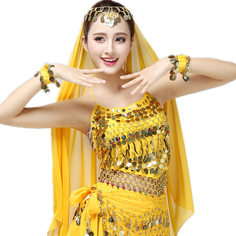 肚皮舞印度舞小辣椒彩铃上衣 舞蹈表演绑带舞衣 印度舞表演演出服