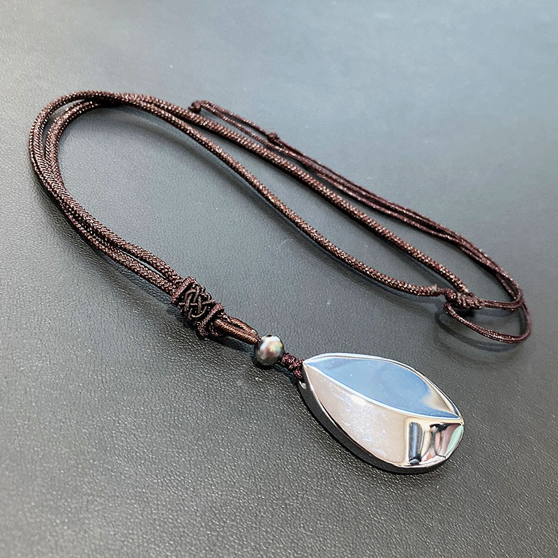 晶尧太赫兹吊坠水滴叶子挂坠太赫兹石情侣款钛赫兹多晶硅矿石挂件