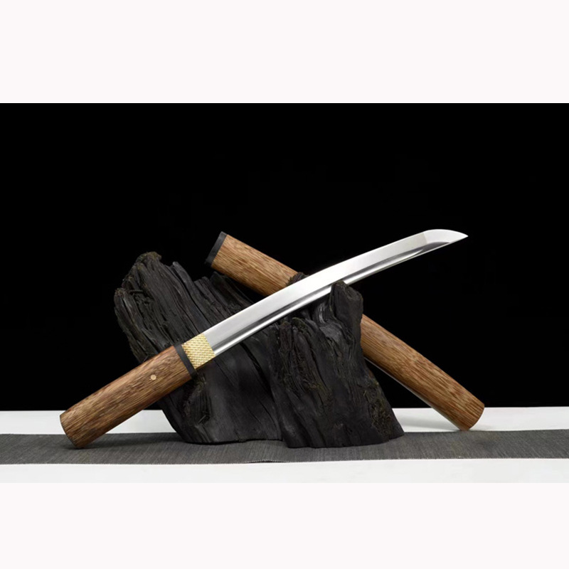 龙泉刀剑锻打锰钢 一体日本短刀剑肋差宝剑冷兵器 未开刃