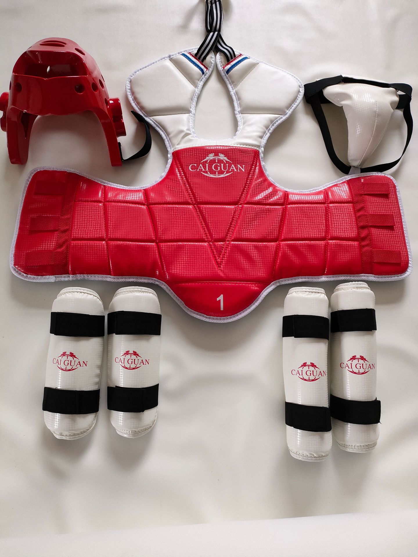 散打拳击跆拳道护具套装5件套 加厚护胸护膝护肘护裆 防护性强