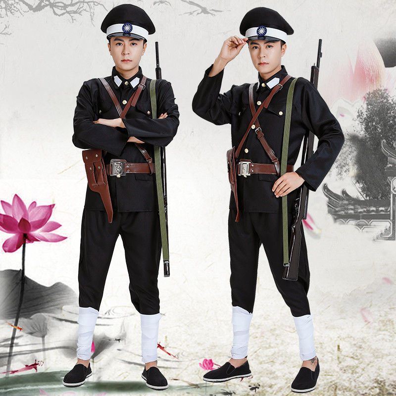 民国警察国军伪军二狗子特务皇协军汉奸年会小品舞台表演出服装