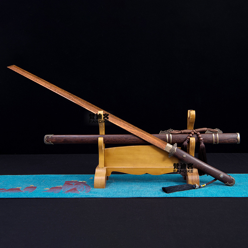 木质唐横刀木刀表演cos未开刃竹刀训练剑道木质演出横刀道具手工