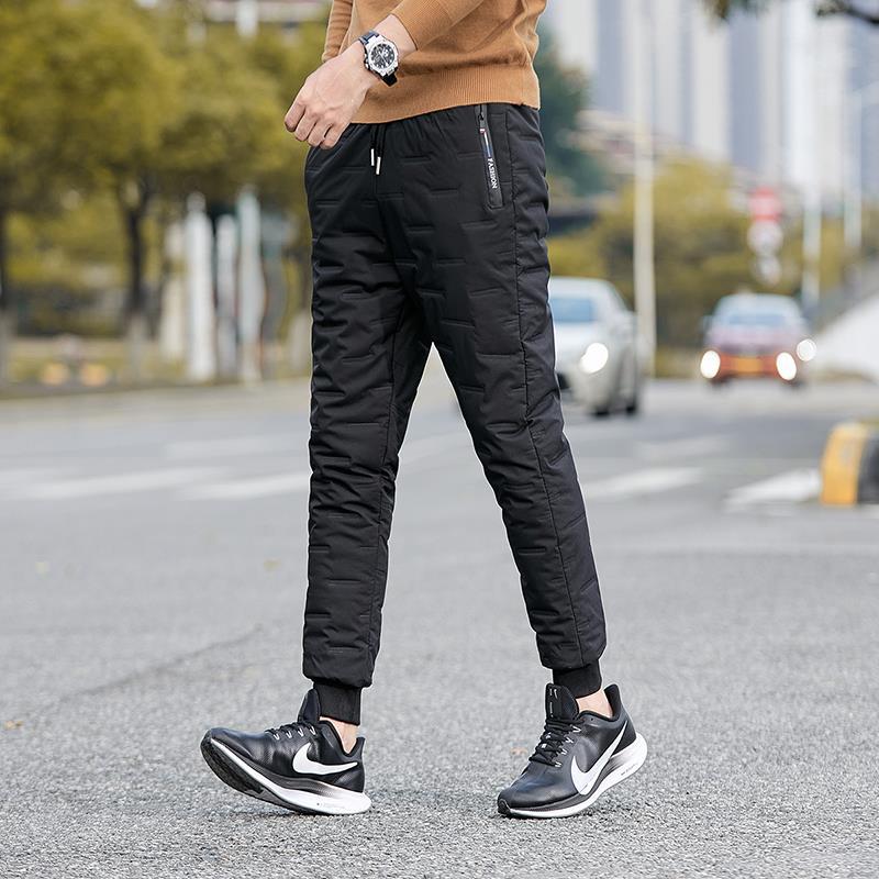 冬装加绒长裤子男士休闲裤秋冬季加厚款保暖带绒外穿加棉裤运动裤