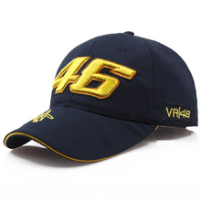 罗西签名VR46数字刺绣棒球帽摩托车帽子赛车帽运动棒球帽
