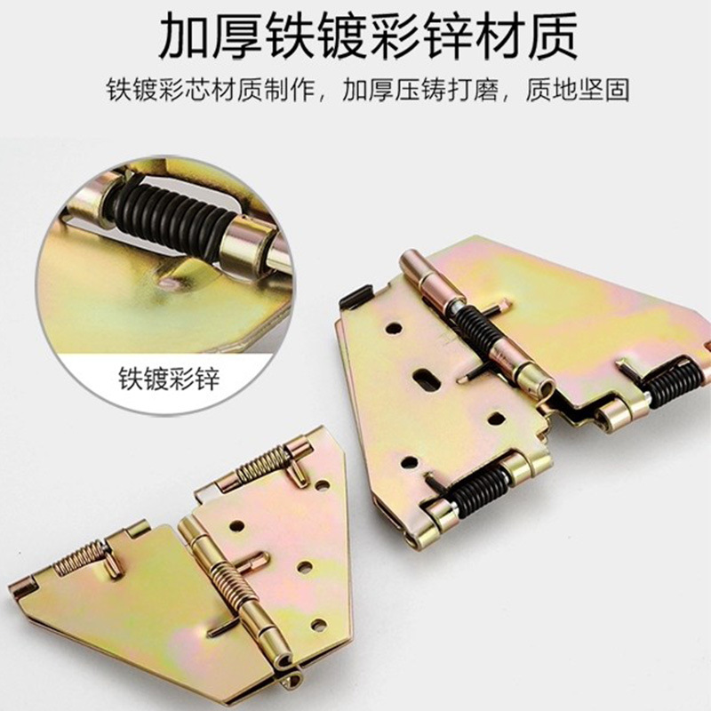 方桌变圆桌支撑折叠餐桌十字弹簧合页180度桌面翻板家具蝴蝶铰链