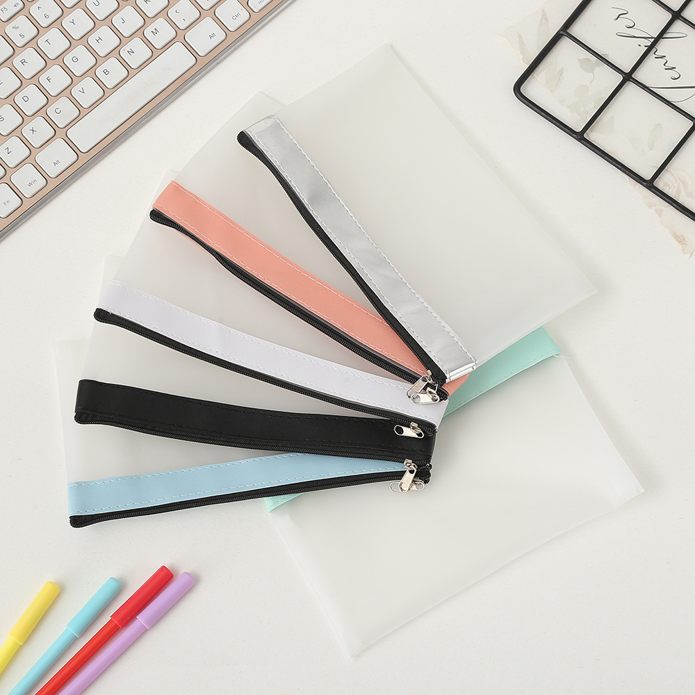 透明笔袋tpu 女生韩版网红简约办公大容量高中生颜值文具袋文具盒