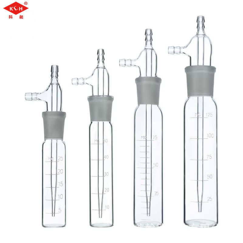 白色棕色冲击式吸收瓶吸收管10ml25ml50ml75/100撞击式采样管喷泡