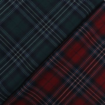 tr弹力色织苏格兰格校服面料jk制服校园风百褶短裙英伦风布料现货