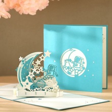 三八妇女节3D立体折叠贺卡定制 生日贺卡手工diy材料创意礼物定做