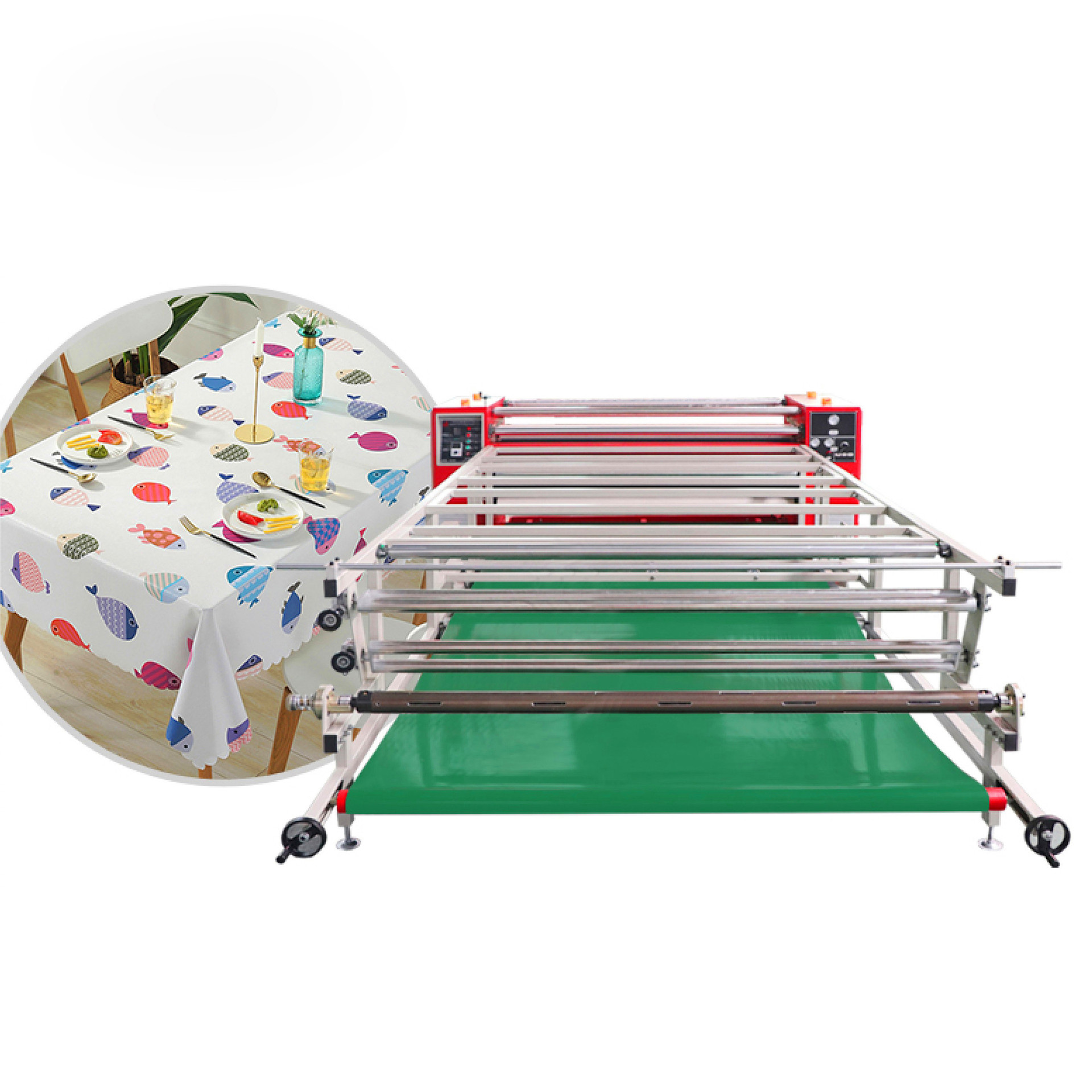 滚筒热转印机大宽幅毛毯床单窗帘数码烫画机地脚垫滚压印花机设备