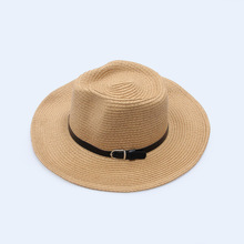 遮阳帽男士夏季可折叠帽子太阳帽牛仔帽大檐编织草帽户外防晒帽女